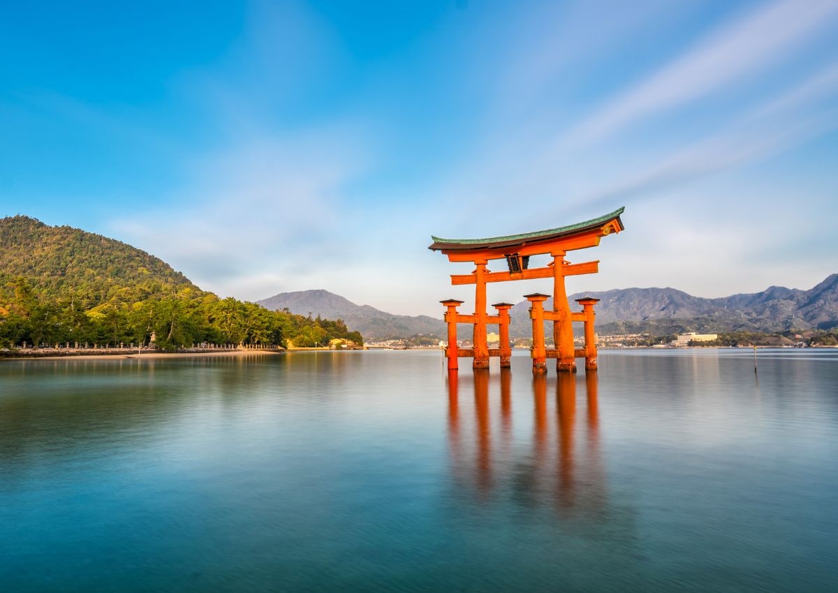 The floating torii gate of Itsukushima Shrine, Miyajima Island