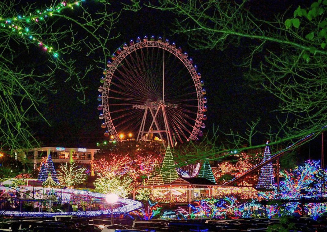 Winter illuminations and Ferris Wheel at Yomiuri Land