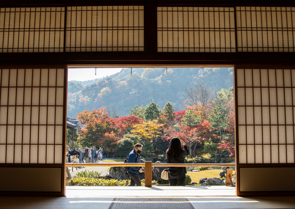 Quiet reflection time at Tenryuji Temple, Kyoto