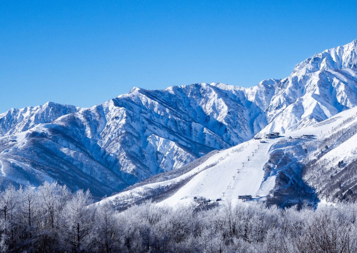 Snowcapped Japanese Alps, Nagano