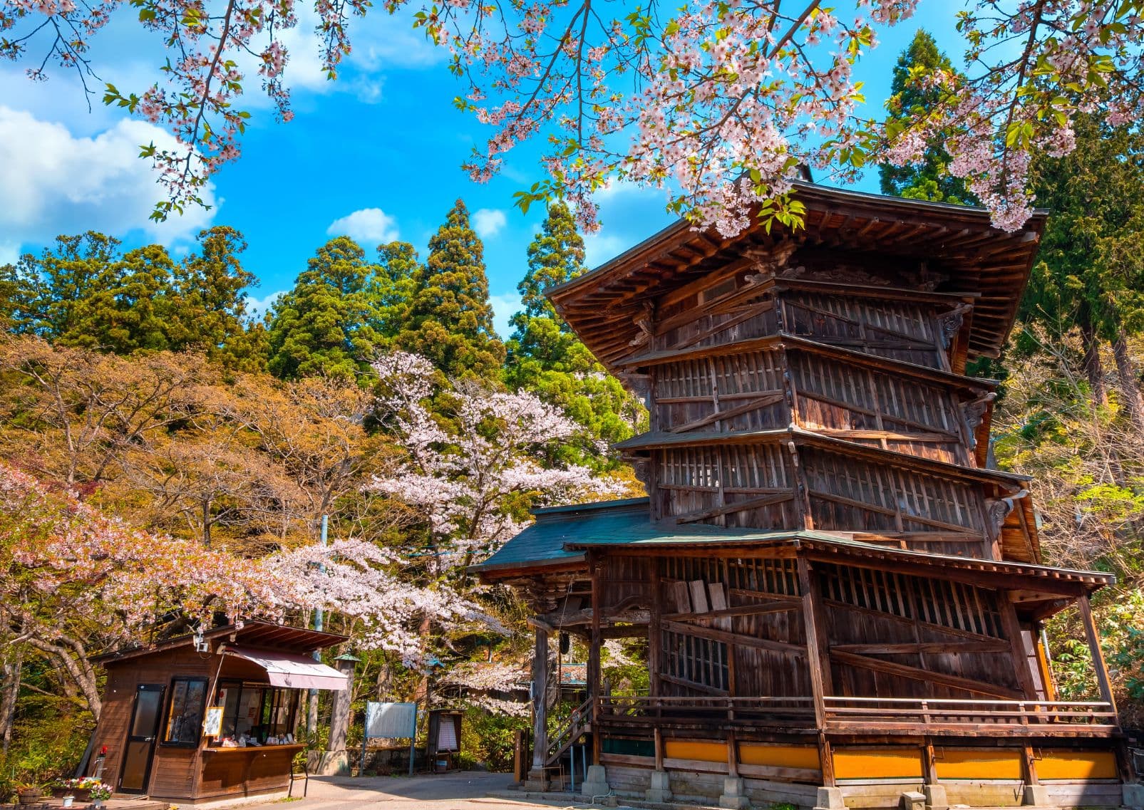 Sazaedo temple, Aizuwakamatsu, Fukushima, Japan