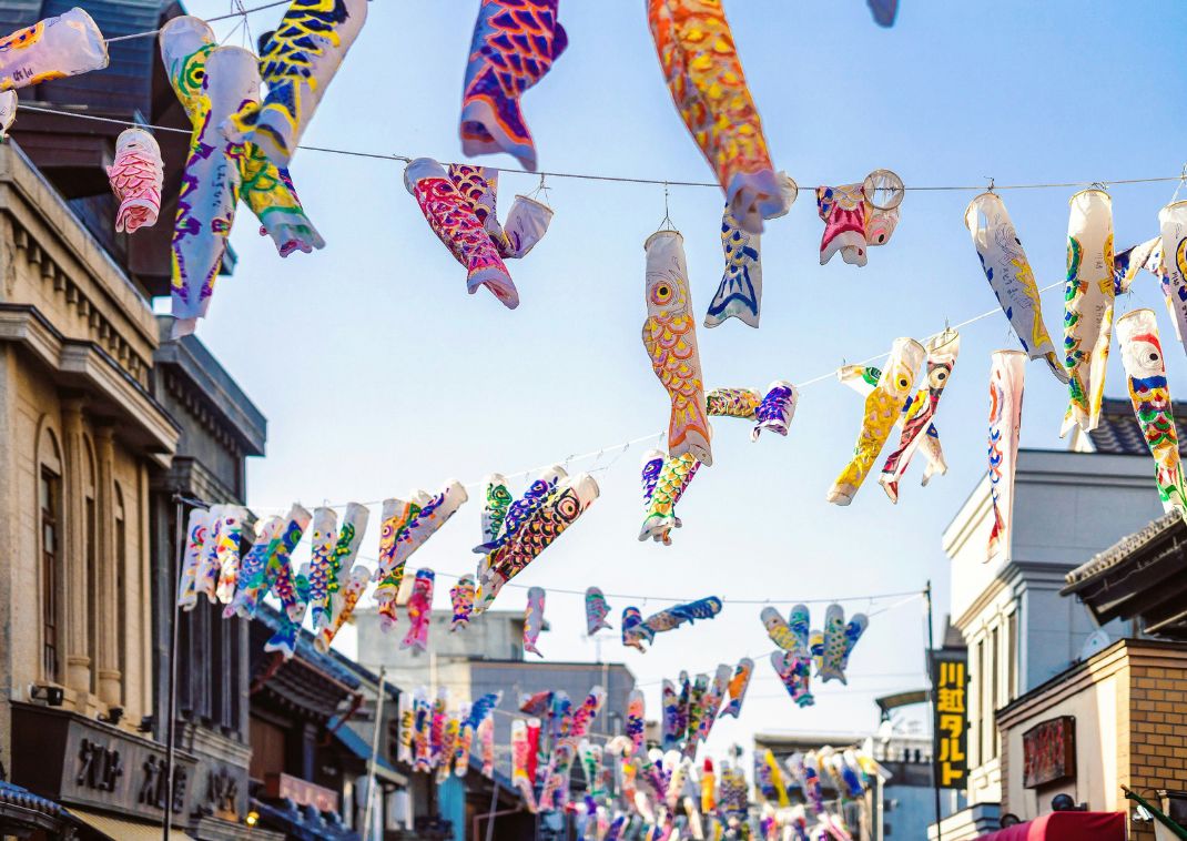 Kawagoe Koedo street on Children’s day, Saitama, Japan