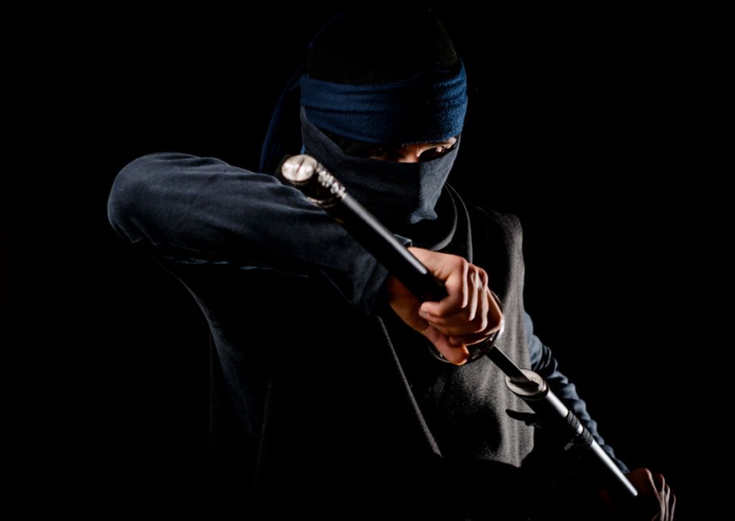 A ninja fighting