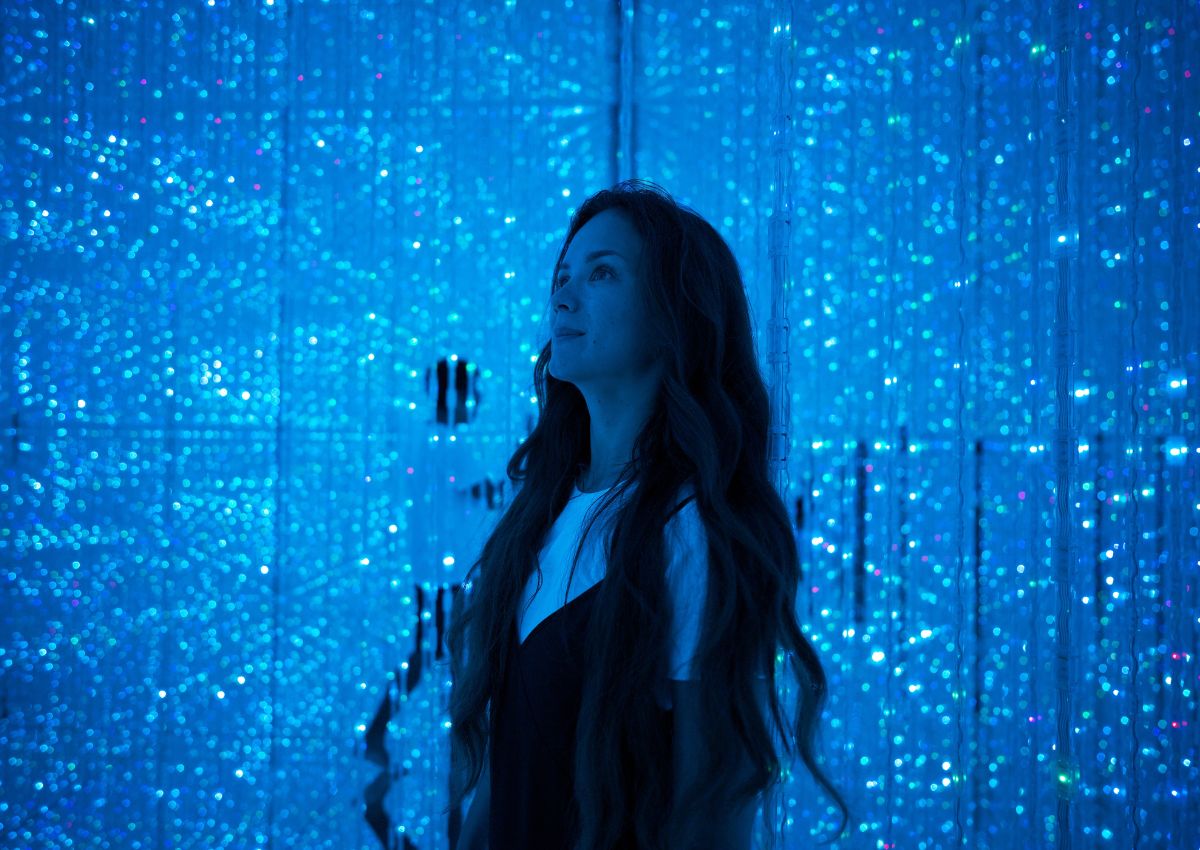 Woman at teamLab exhibition, Japan