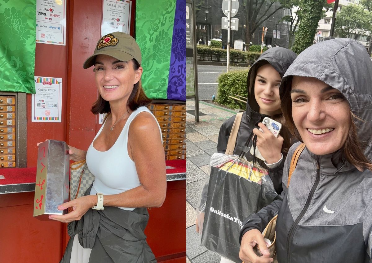 Mother and daughter shopping around in Tokyo