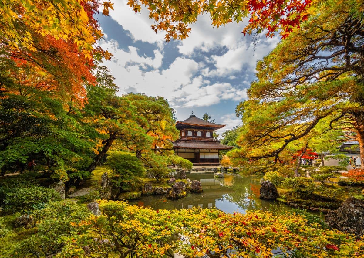 inkaku-ji Silver Pavilion during the autumn season
