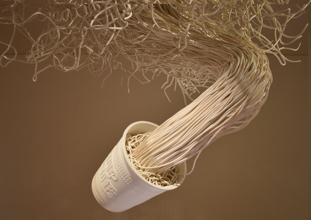 Noodle art at the CUPNOODLES Museum