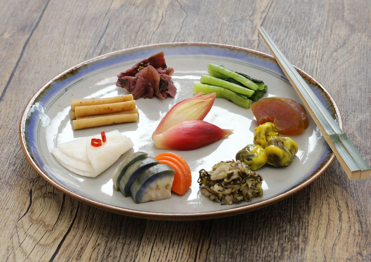 Japanese pickled vegetables, tsukemono