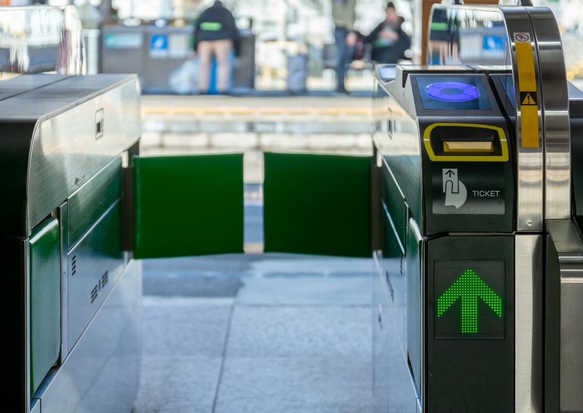 Japanese train station ticket gate