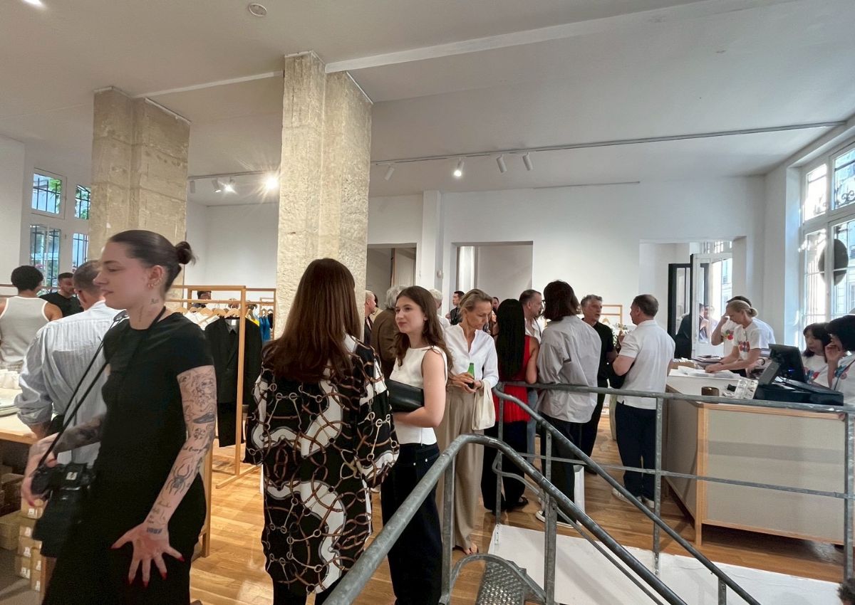 Visitors gathered at the Tokyo Sense pop-up store in Le Marais, Paris