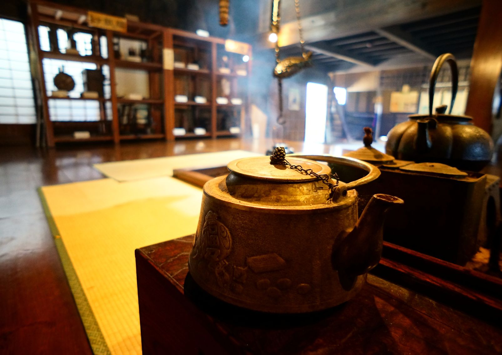 Inside an old farmhouse in Ouchi-juku village, Fukushima, Japan