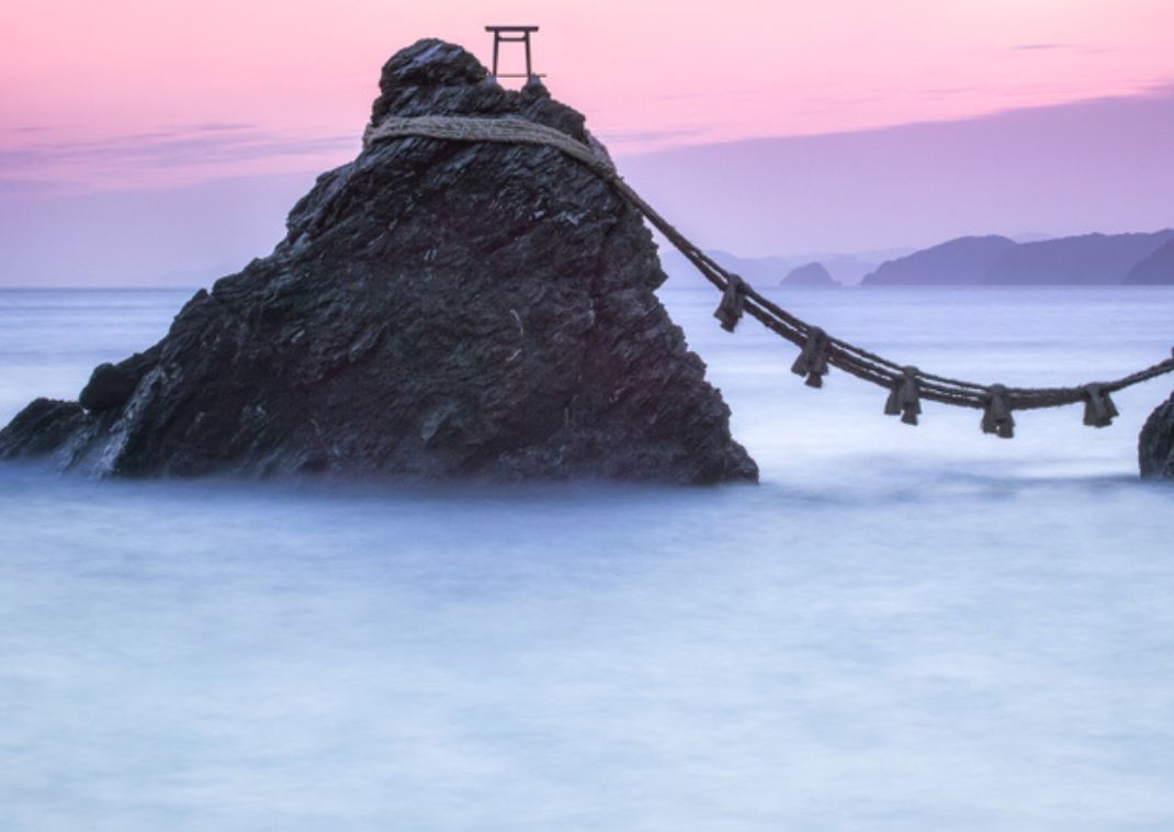 Sacred Meoto Iwa rocks, Ise, Japan