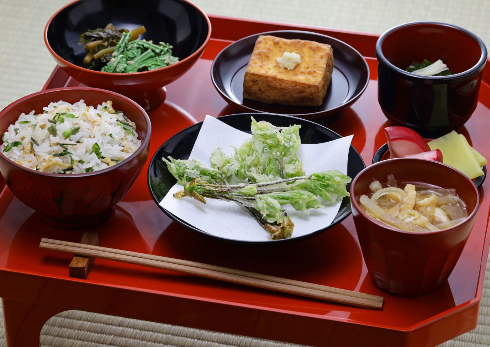Traditional Shojin Ryori buddhist cuisine