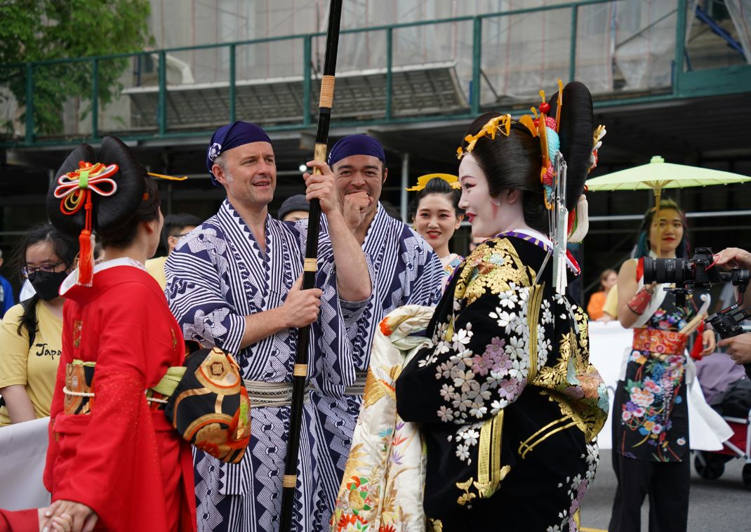 Japanese festival with geisha