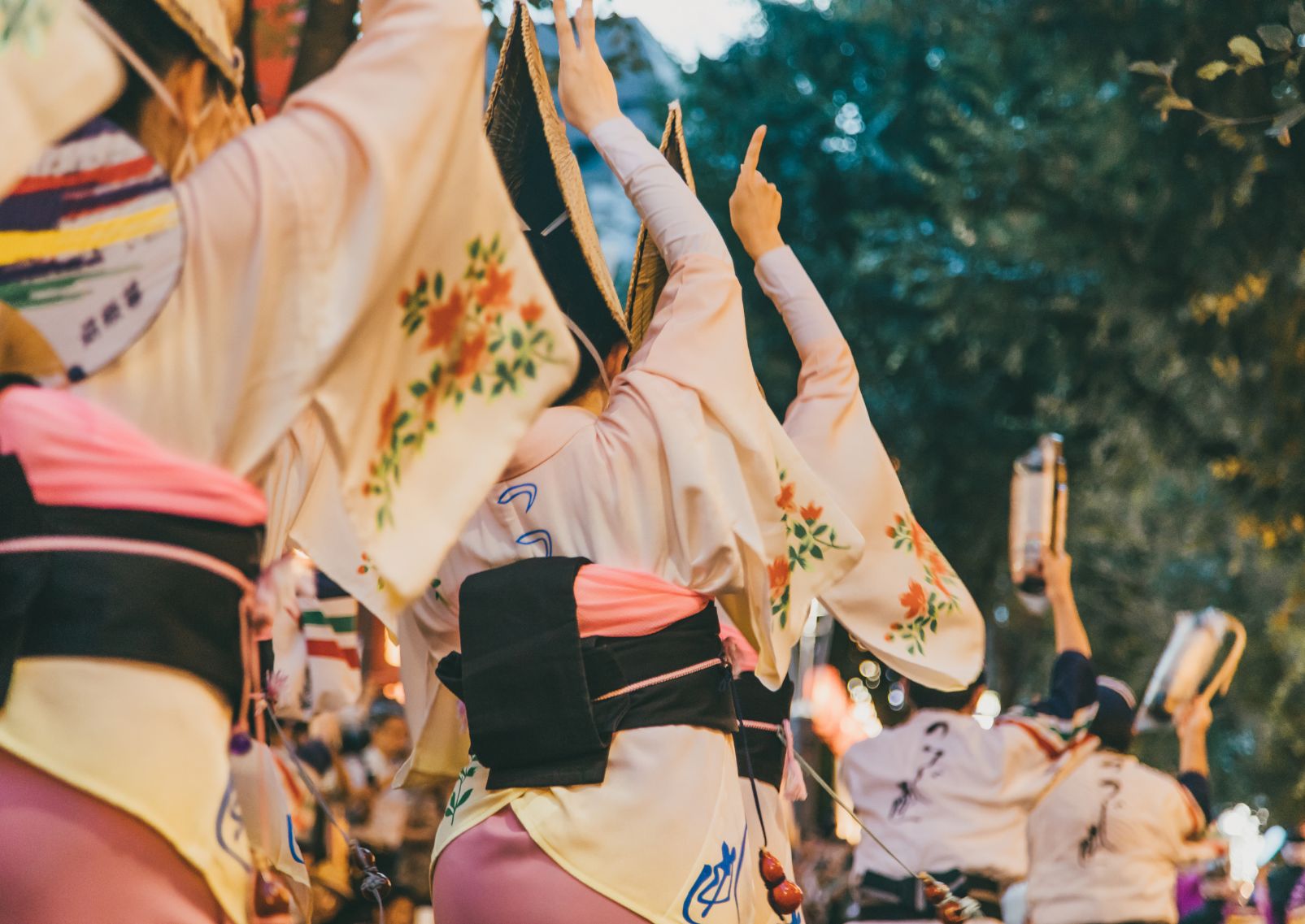 Japanese traditional festive dance event Awa-odori