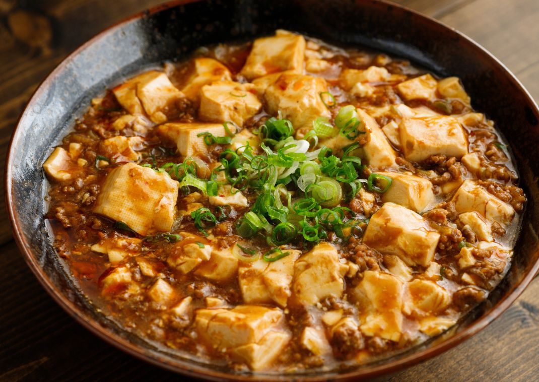 Mapo tofu served hot and sharable