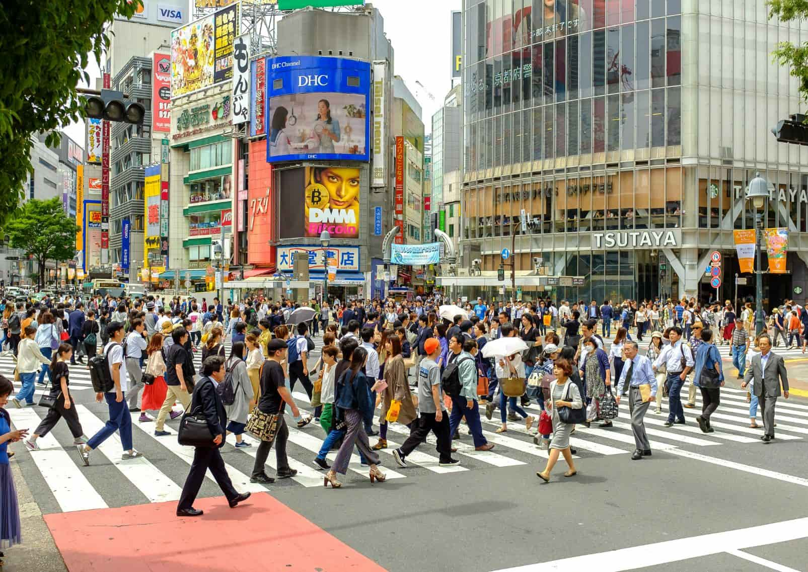 Shibuya crossing at noon, Tokyo