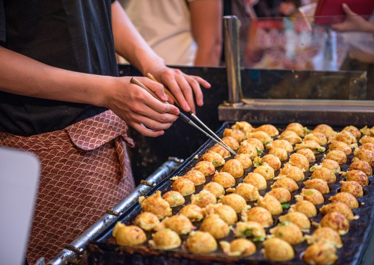 Yatai stall selling takoyaki