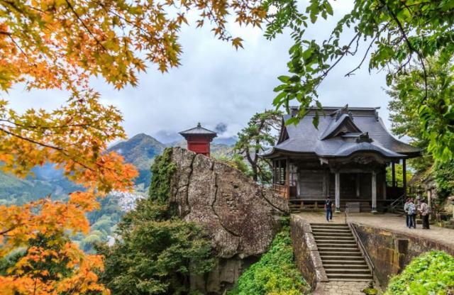 Yamadera Temple in autumn, Yamagata, Japan