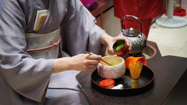 Matcha tea in traditional tea ceremony
