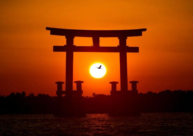Torii gate in Bentenjima Hamamatsu Japan