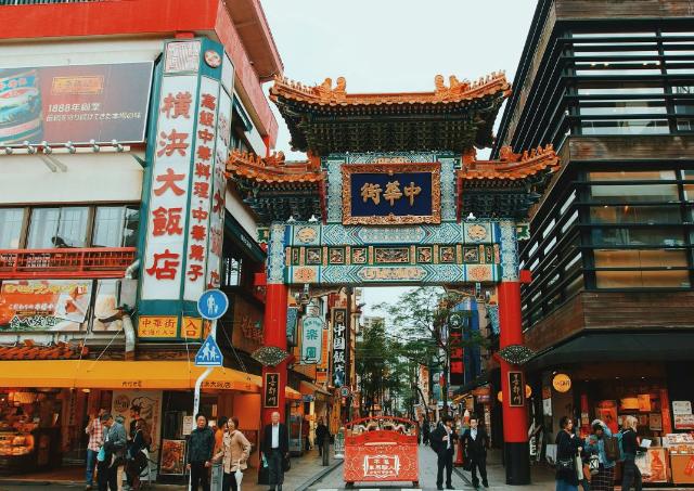 Entering Chinatown from the metro station