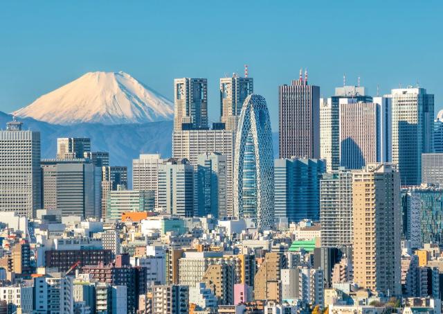 Tokyo skyline with Mount Fuji in the background