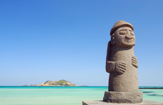 Stone statue on Jeju Island