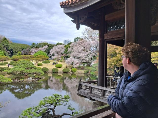 Enjoying the Shinjuku Gyoen National Garden in Tokyo