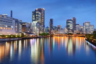 Osaka at dusk