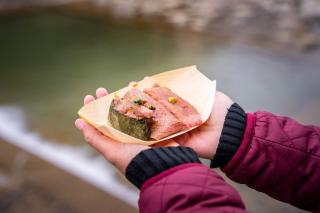 Hida beef at local market