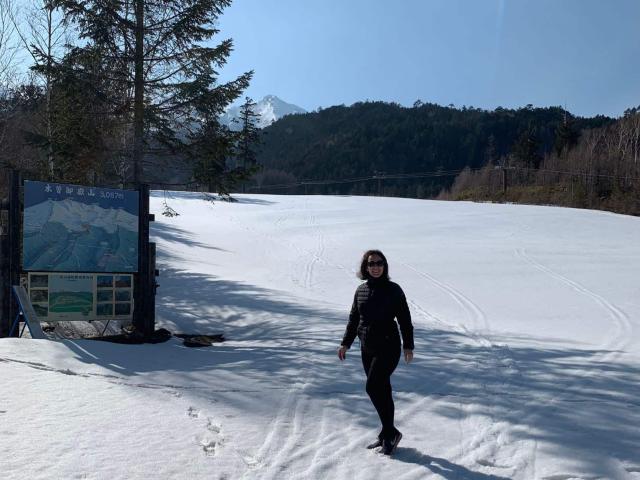 Trekking at the Mount Ontake 