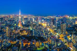 Tokyo’s skyline at night 