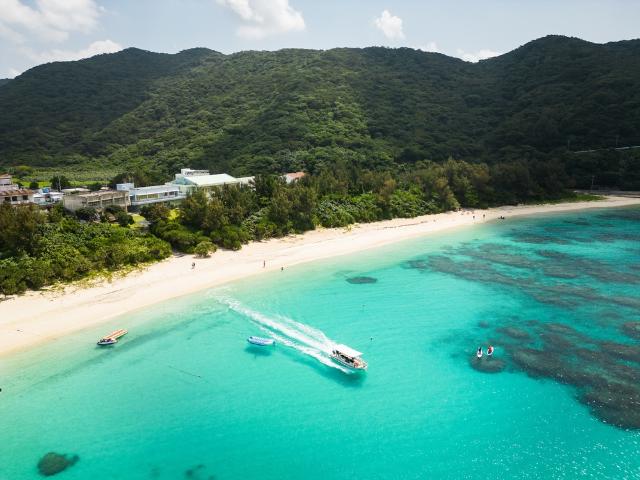 Boat on Okinawa’s sea 