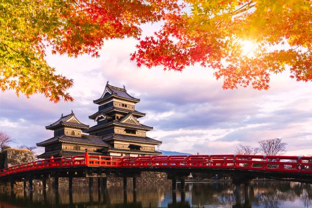 Matsumoto Castle during autumn