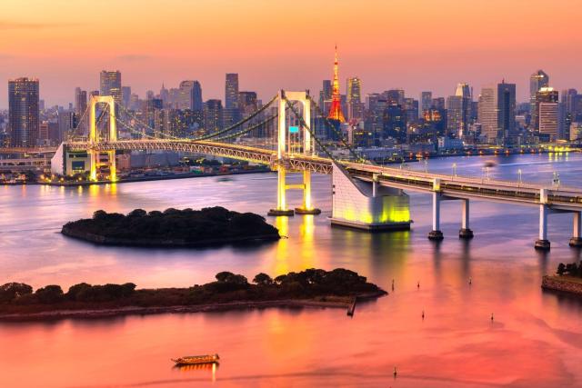 Tokyo's skyline from Odaiba