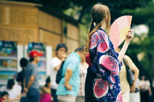 Girl wearing yukata