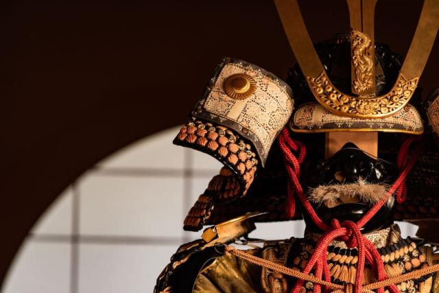 Samurai armour and helmet, Japan