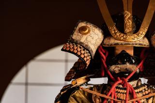 Samurai armour and helmet, Japan
