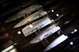 Japanese knives at a shop