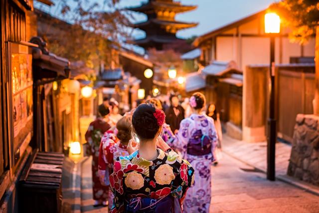 Kyoto’s Gion district at dusk