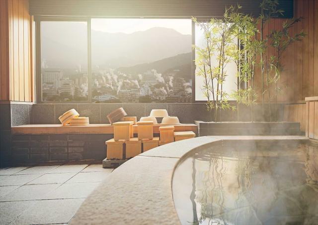 Onsen overlooking Beppu 
