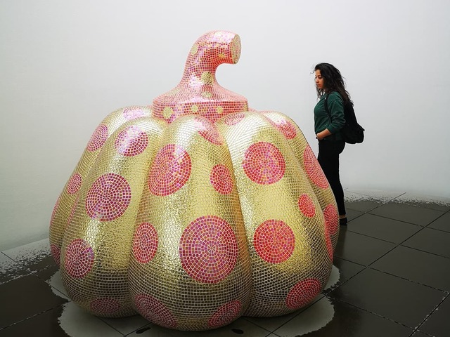 At the Yayoi Kusama Museum in Tokyo