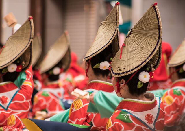 Yosakoi dancers in Kochi, Japan