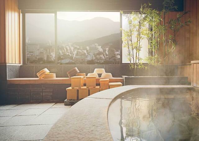 Onsen overlooking Beppu 