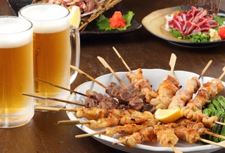 Beer and Yakitori in Hakuba