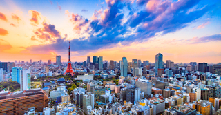 Aerial view of Tokyo