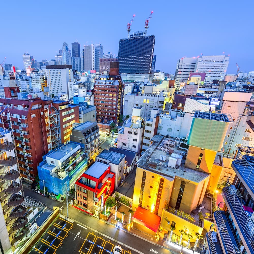 Shinjuku, Tokyo, Japan cityscape at twilight