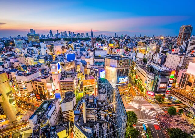 Shibuya Crossing from above, Tokyo