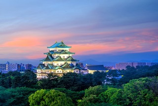 Nagoya Castle at dusk